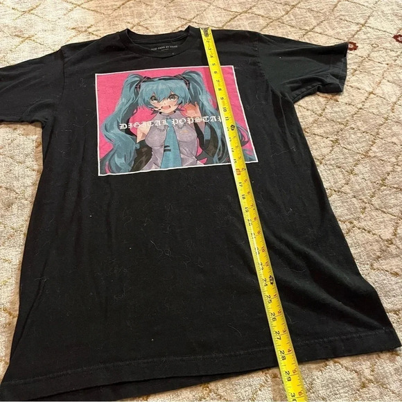 Hatsune Miku Digital Popstar Shirt M Black Short Sleeve T-shirt Anime Crypton - Picture 6 of 6